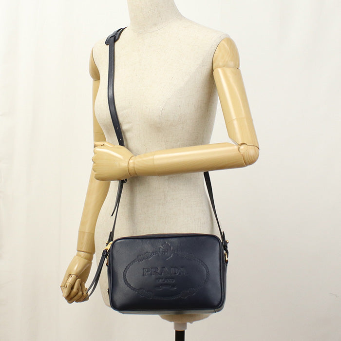 PRADA 1BH089 2EBJ F0216 Small  Calfskin/Small Shoulder Bag navy Women
