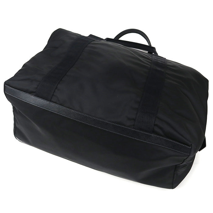 PRADA 2VC796 Boston bag Safiano Duffel Bag/Travel Bag Nylon, leather black mens(unisex)