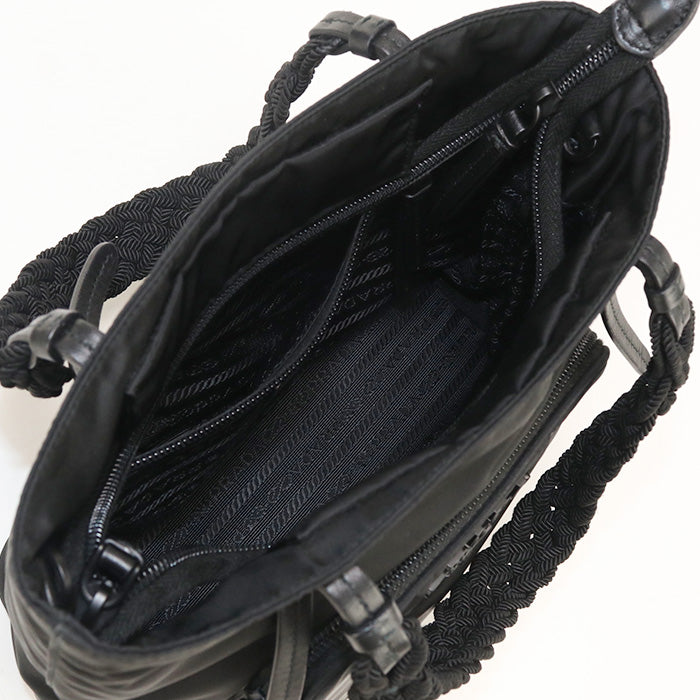 PRADA 2WAY Tote Bag Nylon black mens