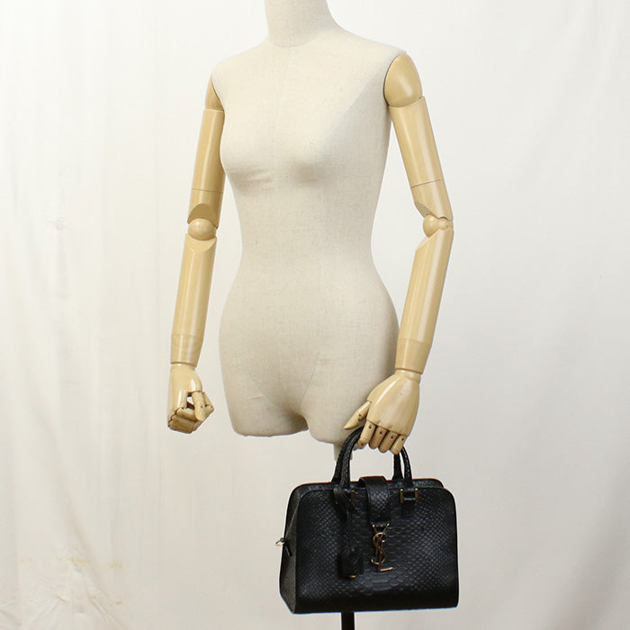 SAINT LAURENT 568853 Tote Bag Baby Kabas 2WAY Tote Bag leather black Women