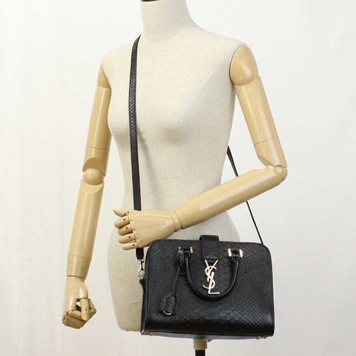 SAINT LAURENT 568853 Tote Bag Baby Kabas 2WAY Tote Bag leather black Women