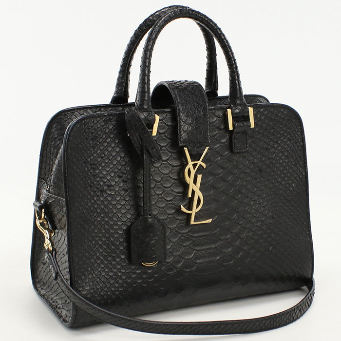 SAINT LAURENT 568853 Tote Bag Baby Kabas 2WAY Tote Bag leather black Women