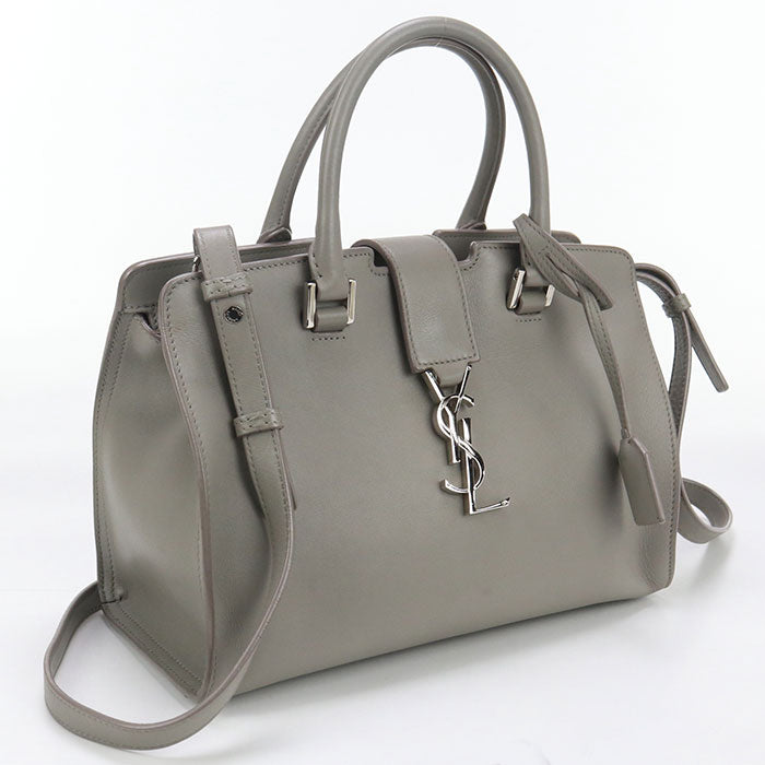 SAINT LAURENT LTH424868 Handbag Baby mosquito bus 2way handbag leather gray Women