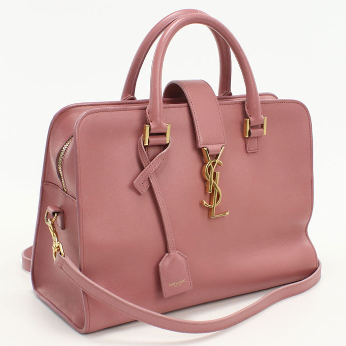 SAINT LAURENT 357395 Handbag Baby mosquito bus 2WAYTote Bag leather pink Women