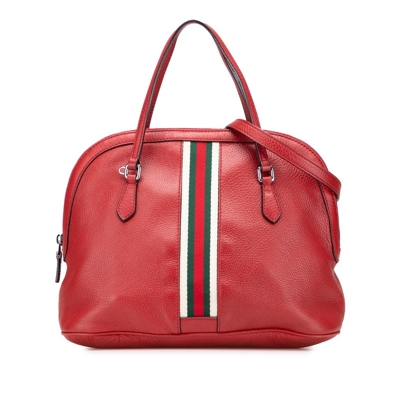 Gucci Webbing Line Leather 2way Bag