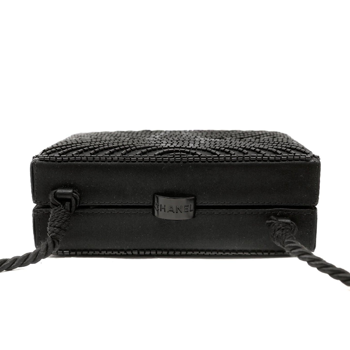 Chanel Black   Beaded Mini Box Evening Bag