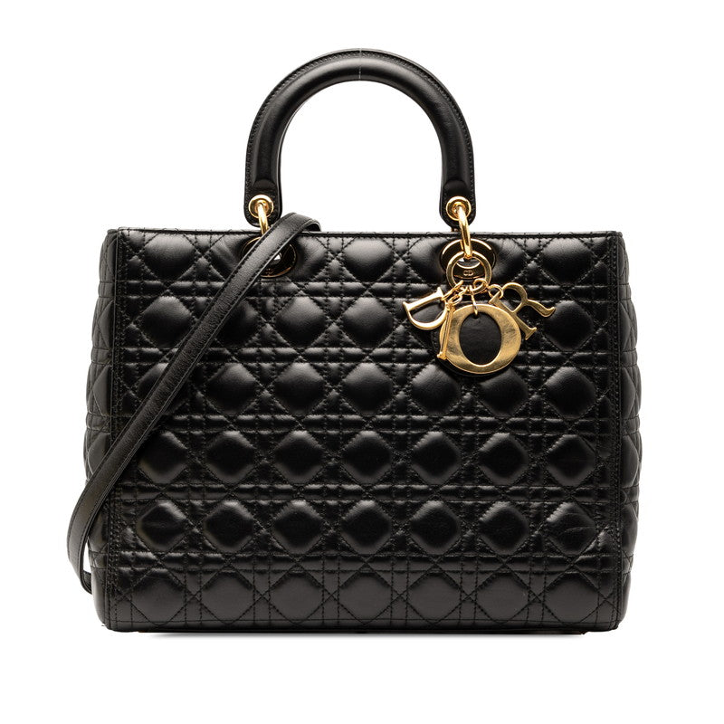Dior Book Tote Macro Cannage Leather 2way Bag