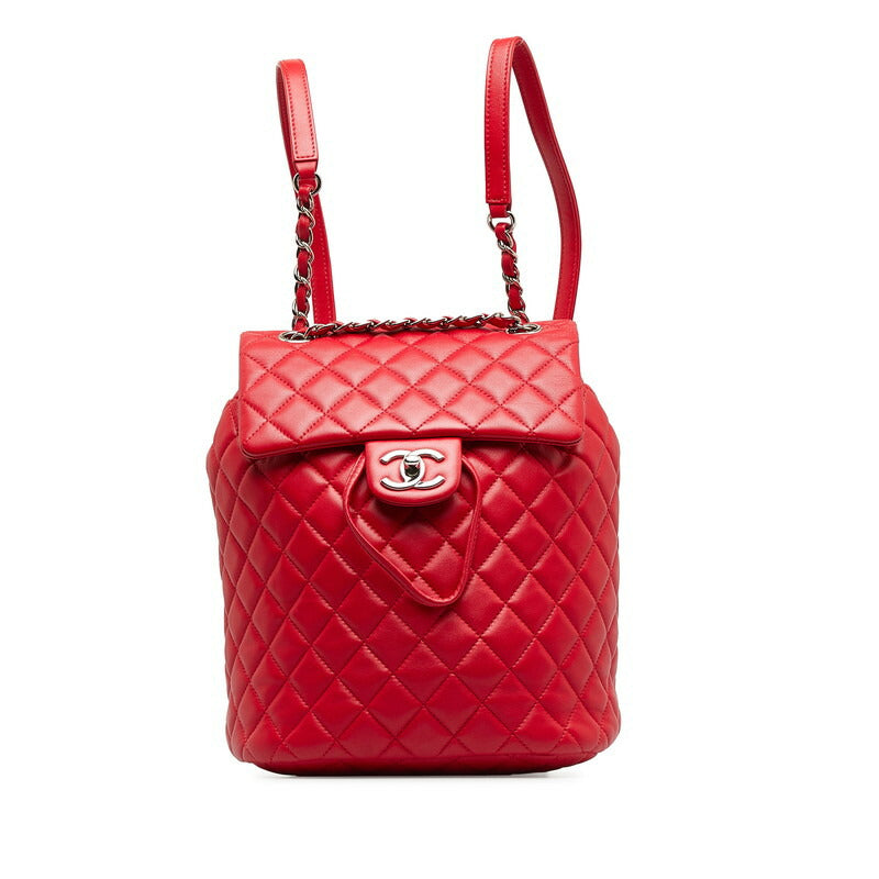 Chanel Coco Mark Matelasse Lambskin Backpack Classic Flap