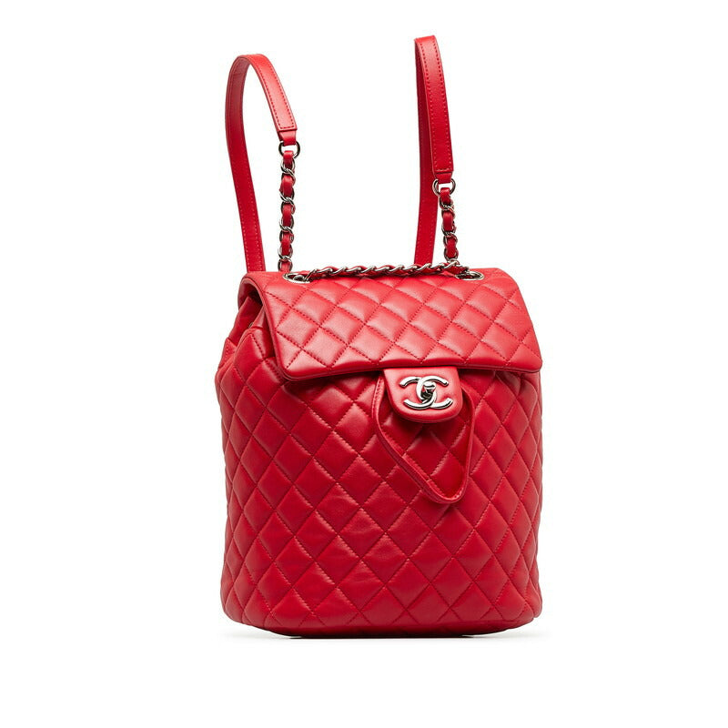 Chanel Coco Mark Matelasse Lambskin Backpack Classic Flap