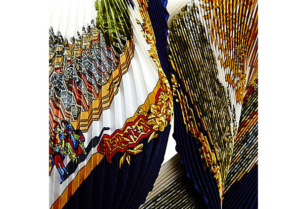 Hermes Sans Soucy Pleated Scarf
