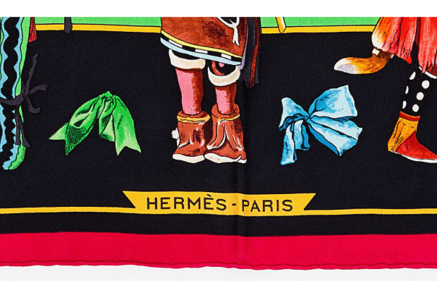 Hermes Rare Kachinas Tribal Silk Scarf