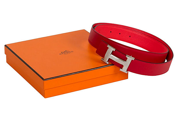 Hermes Red & Bouganville Reversible Belt
