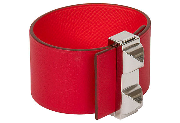 Hermes Reversible Red & Palladium Cuff