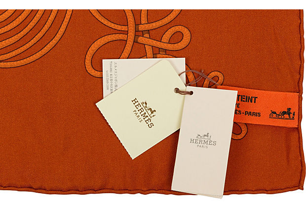Hermes Brandebourg Orange Scarf Latham