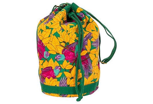 Hermes Yellow Parrots Bucket Bag