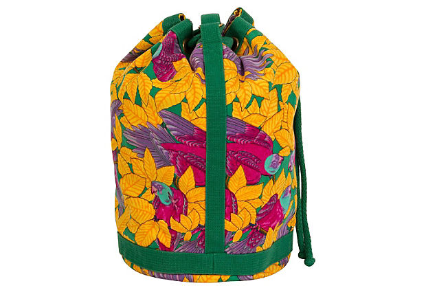 Hermes Yellow Parrots Bucket Bag