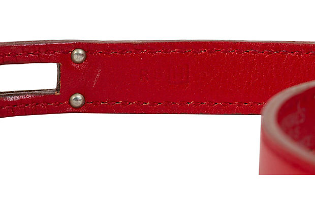 Hermes Kelly Double Red Bracelet