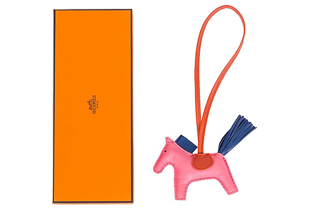 Hermes Rose Azalee PM Grigri Rodeo Charm