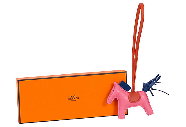 Hermes Rose Azalee PM Grigri Rodeo Charm