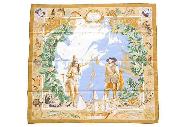 Hermes Le Canada Scarf
