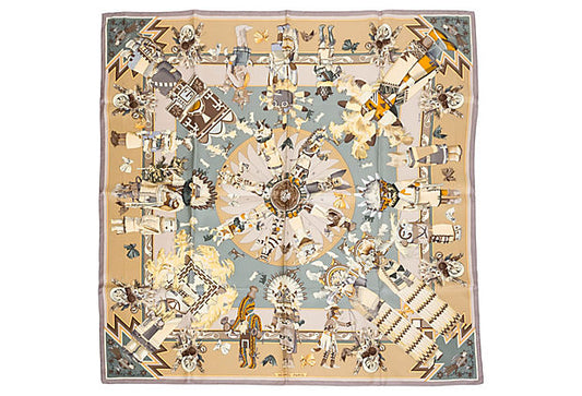 Hermes Kachinas Silk Scarf