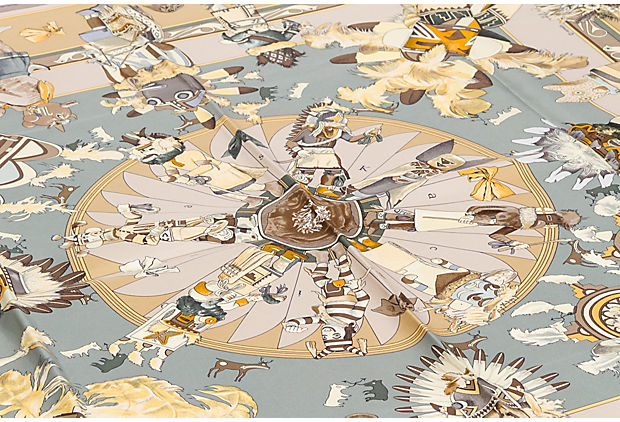 Hermes Kachinas Silk Scarf