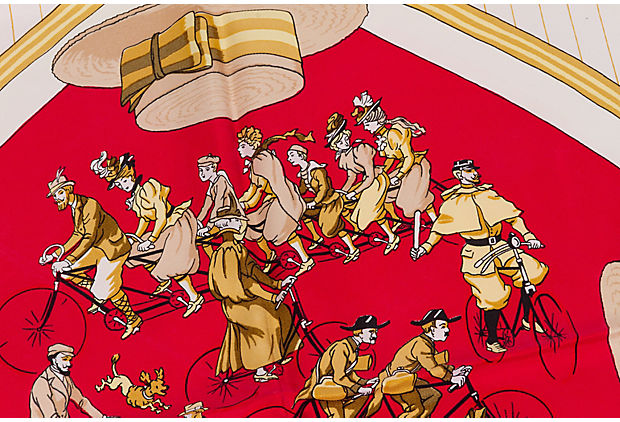 Hermes Les Becanes Silk Scarf