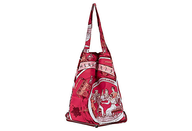 Hermes Burgundy Silky Pop Bag
