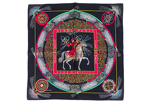 Hermes Black Feux d'Artifice Pochette