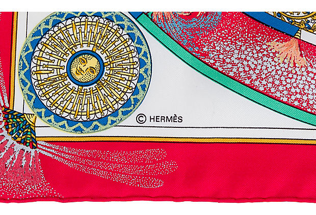 Hermes Feux d'Artifice Pochette Scarf