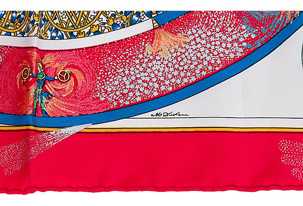 Hermes Feux d'Artifice Pochette Scarf
