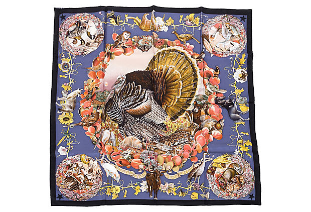 Hermes Faune et Flore du Texas Scarf