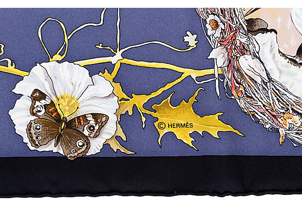 Hermes Faune et Flore du Texas Scarf