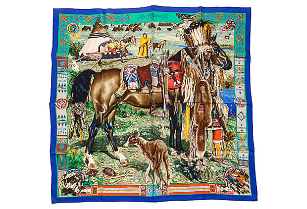 Hermes Les Cheyennes Scarf