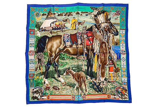 Hermes Les Cheyennes Scarf