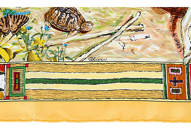 Hermes Les Cheyennes Silk Scarf