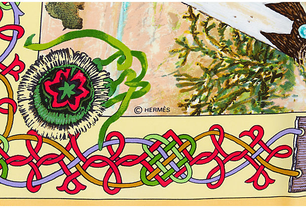 Hermes Les Cheyennes Silk Scarf