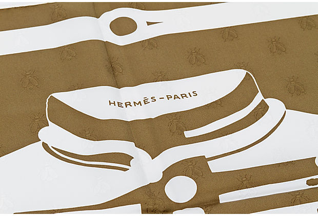 Hermes Brown & Cream Brandebourgs Scarf