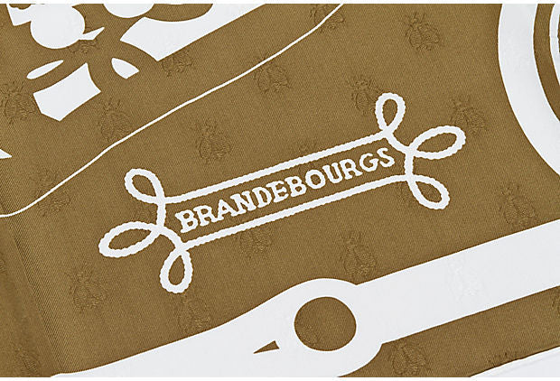Hermes Brown & Cream Brandebourgs Scarf