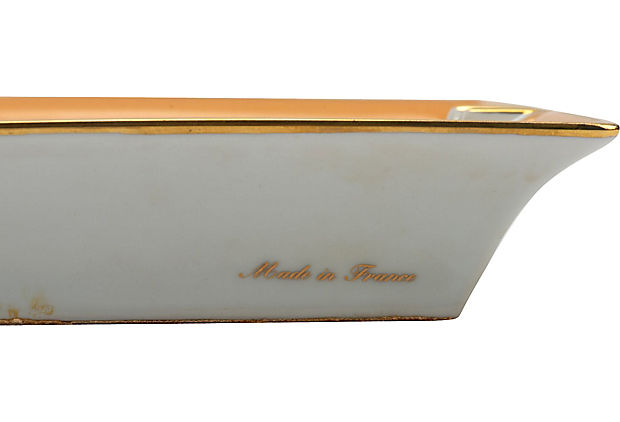 Hermes Blue Bird Porcelain Ashtray