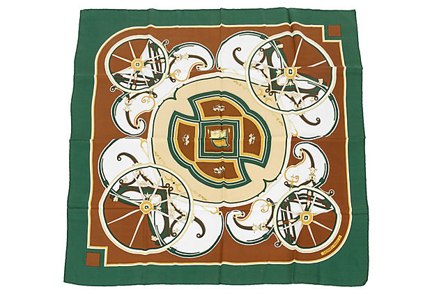 Hermes Washington's Carriage Silk Scarf