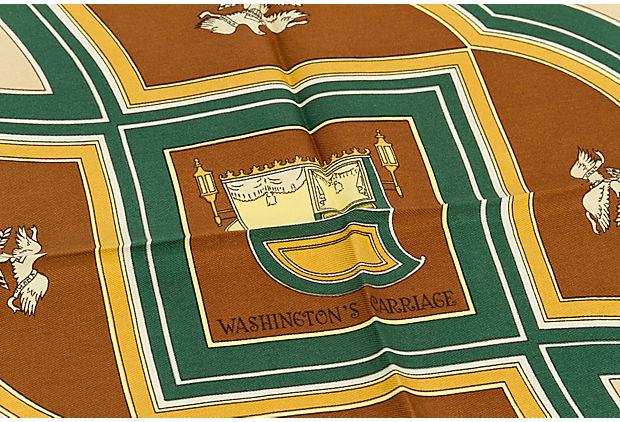 Hermes Washington's Carriage Silk Scarf
