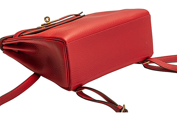 Hermes Rouge Kelly a Dos Backpack