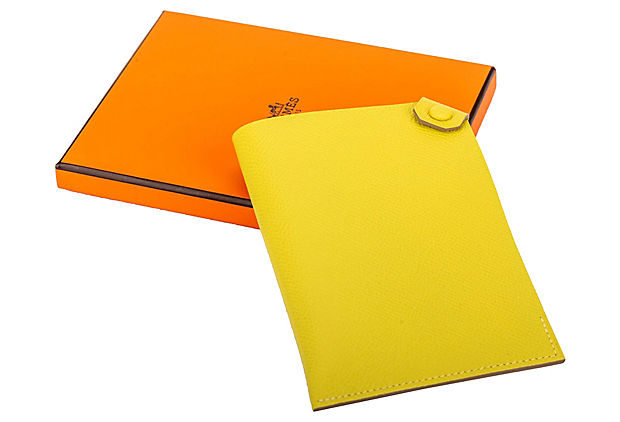Hermes Lime Epsom Passport Cover