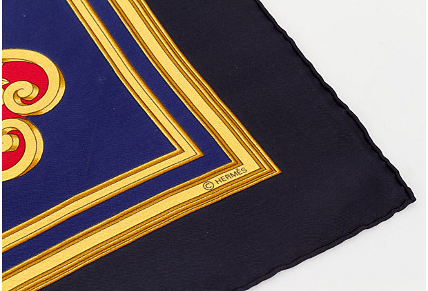 Hermes Les Tuileries Silk Twill Scarf