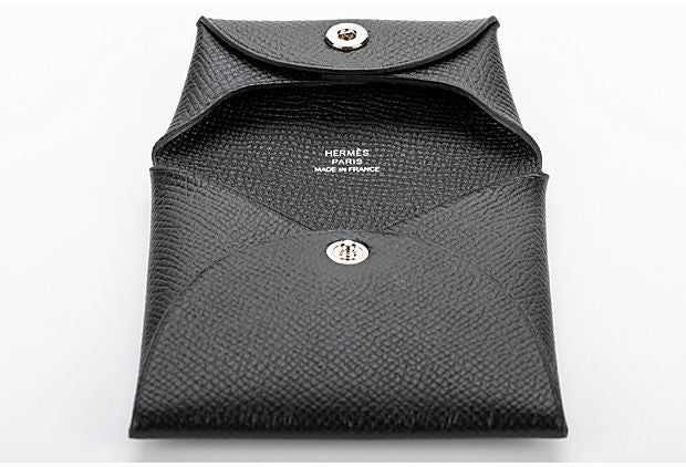 Hermes Black Epsom Coin Case