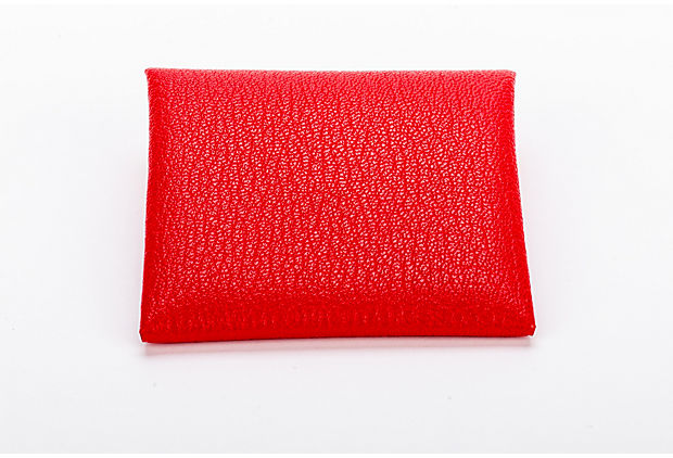 Hermes Rouge Pivoine Chevre Coin Case BN