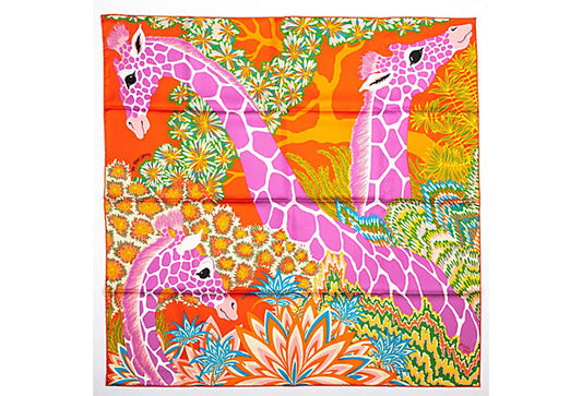 Hermes "Giraffes" Silk Scarf