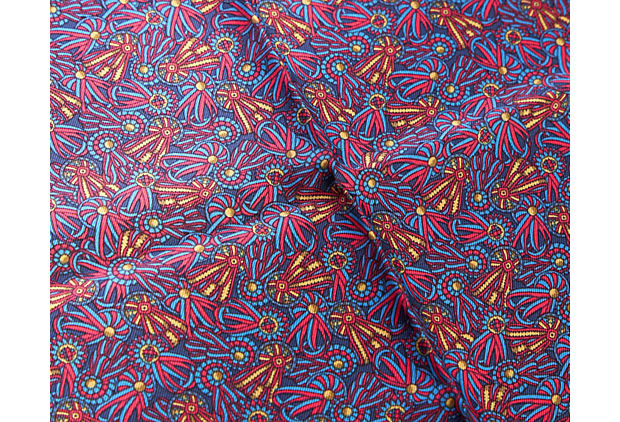Hermes Cockades Blue Silk Pouchette