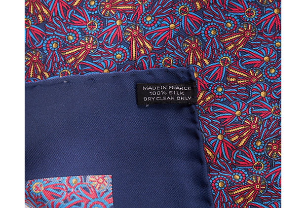 Hermes Cockades Blue Silk Pouchette